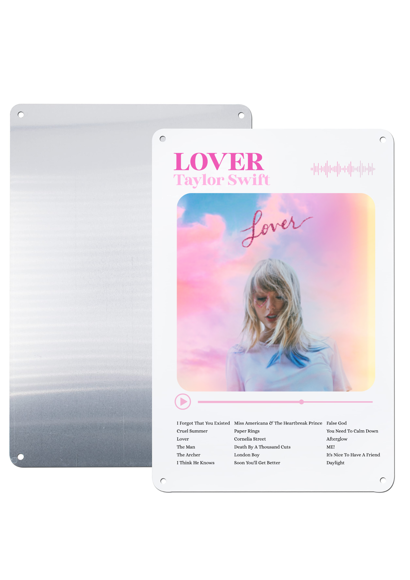 Taylor Swift Albums Metal Print – A4 Aluminium