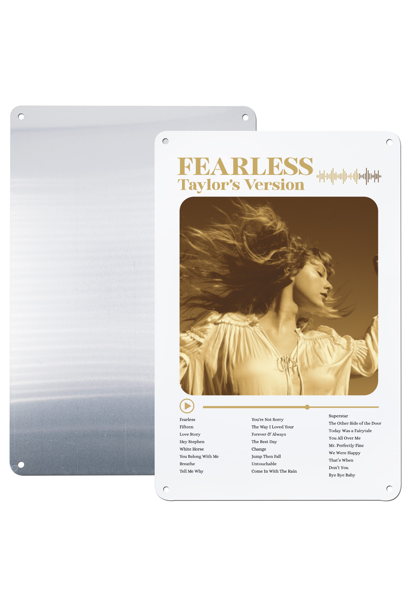 Taylor Swift Albums Metal Print – A4 Aluminium