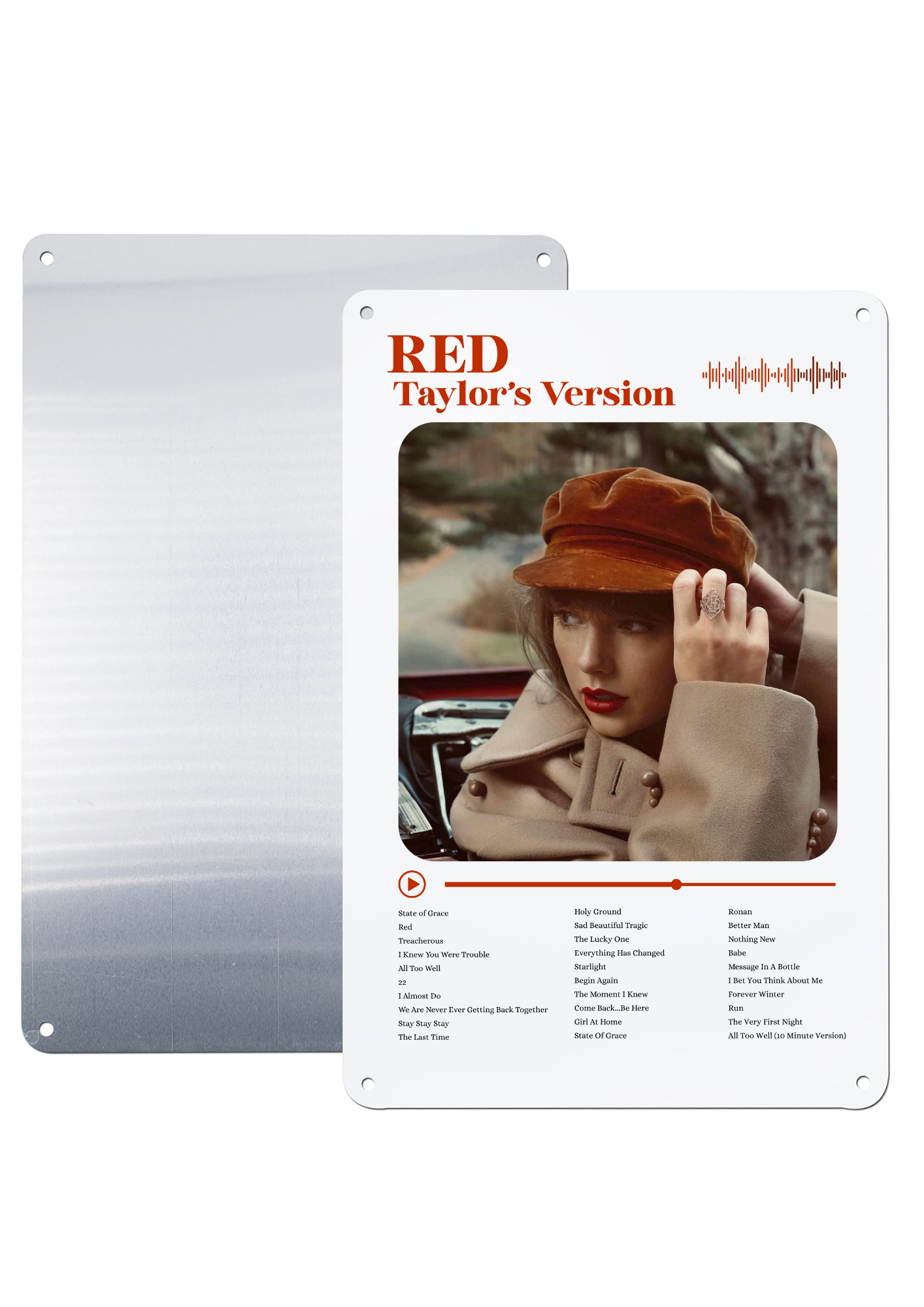 Taylor Swift Albums Metal Print – A4 Aluminium