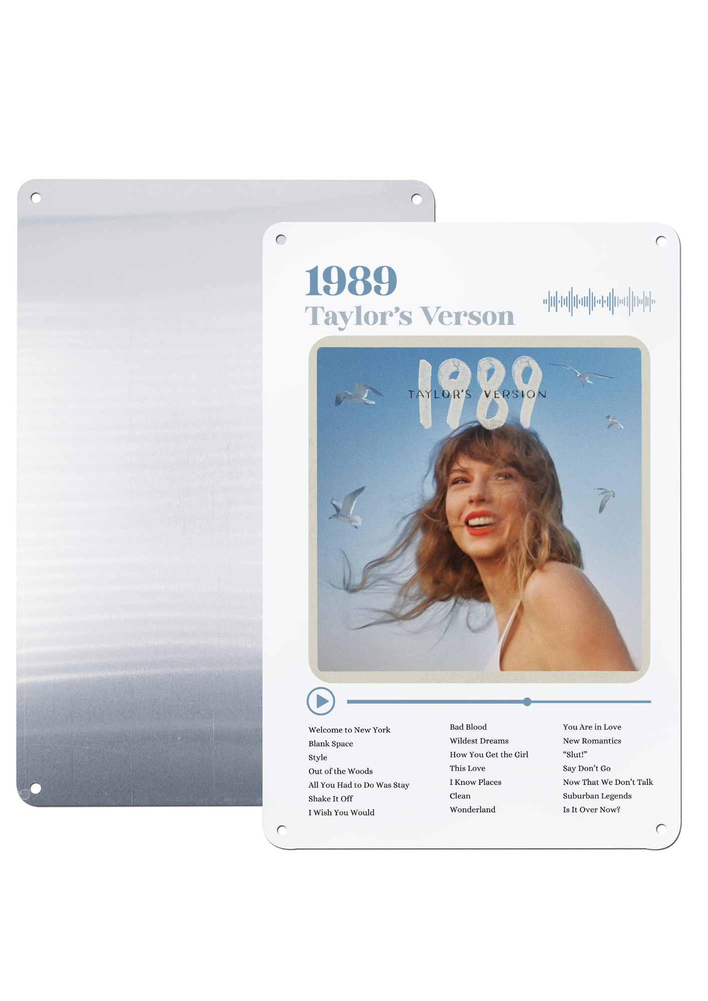 Taylor Swift Albums Metal Print – A4 Aluminium