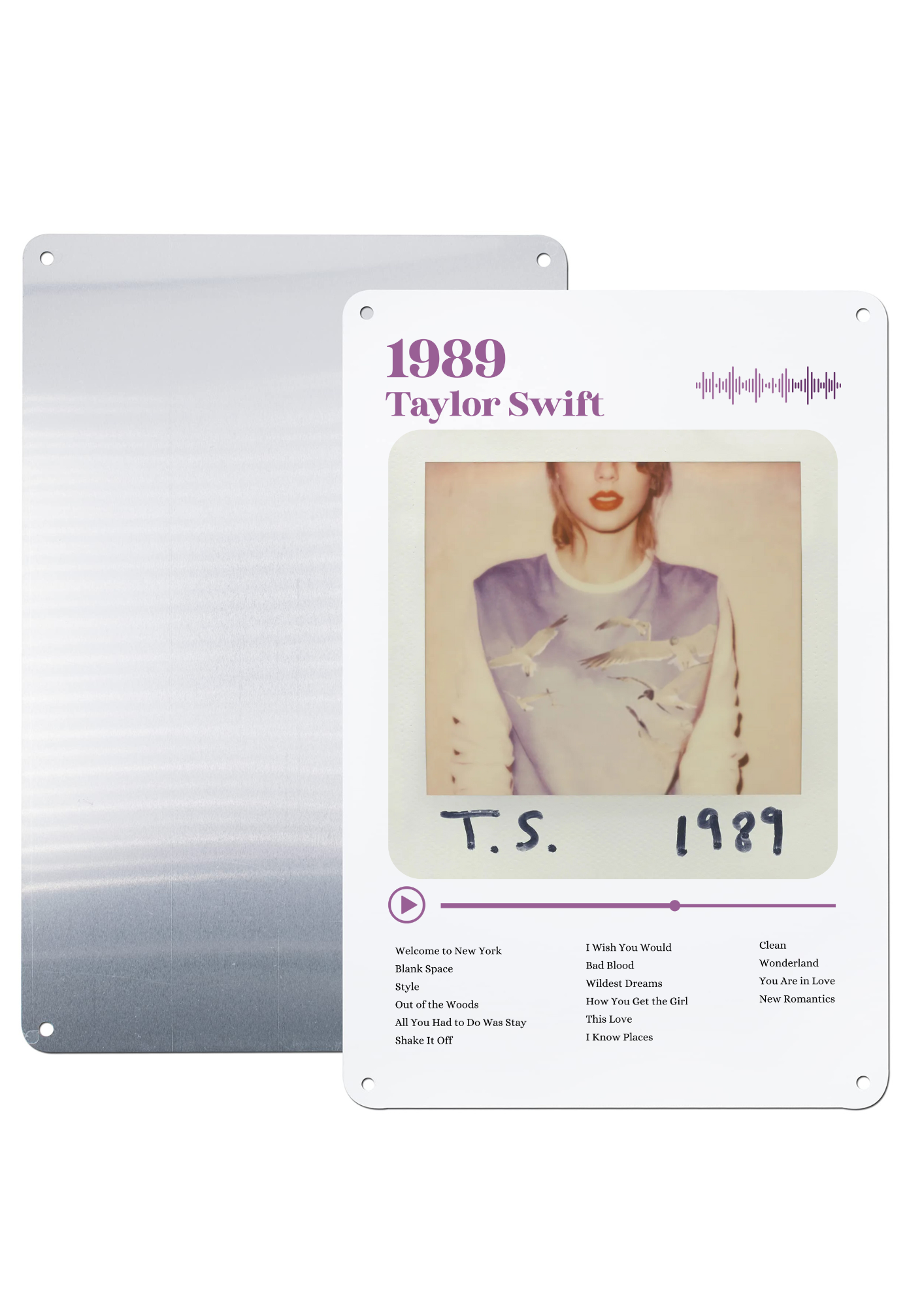Taylor Swift Albums Metal Print – A4 Aluminium