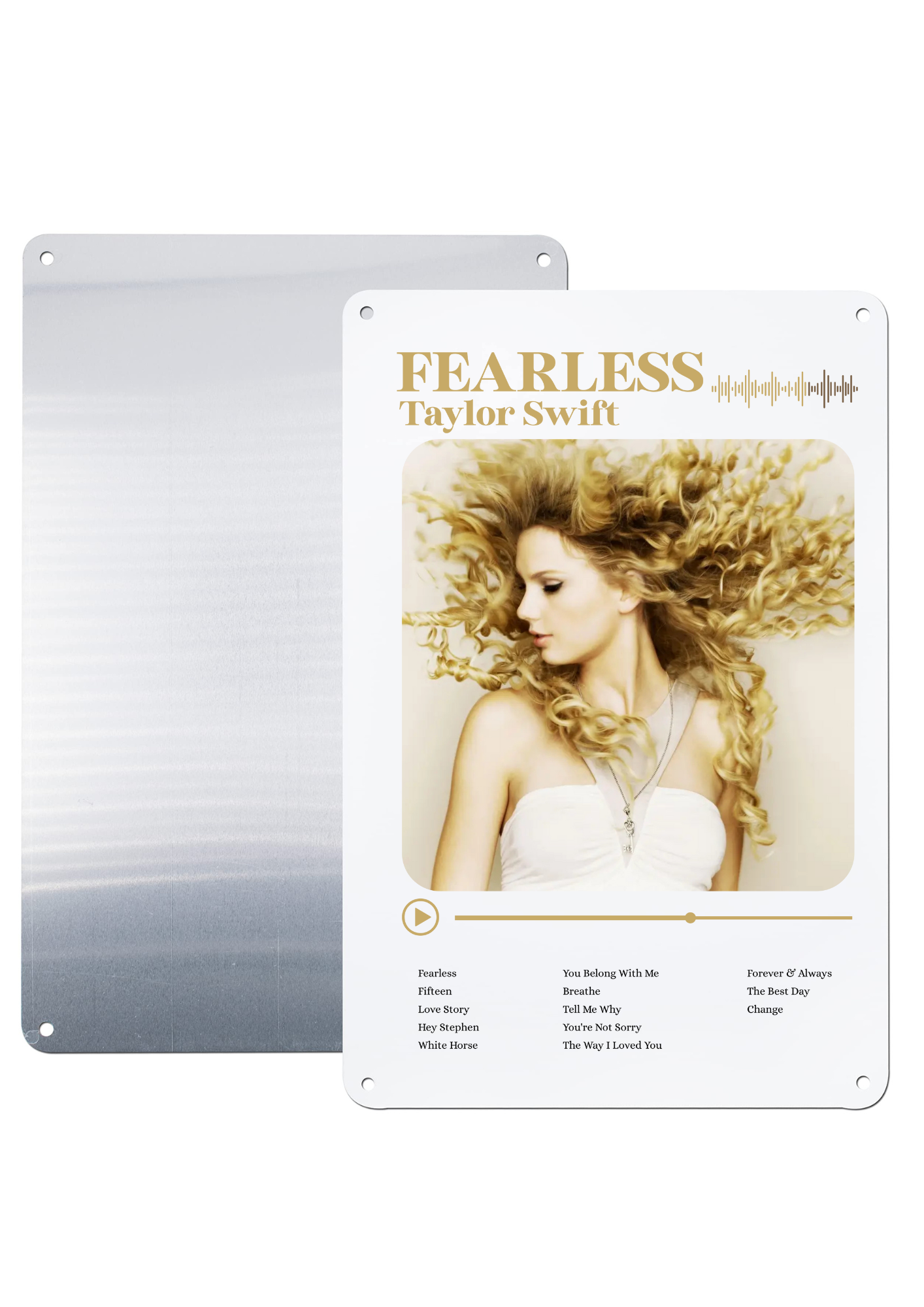 Taylor Swift Albums Metal Print – A4 Aluminium