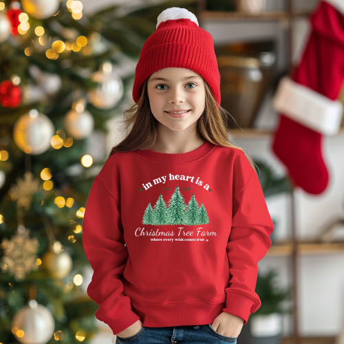 Children's Christmas Tree Farm Jumper