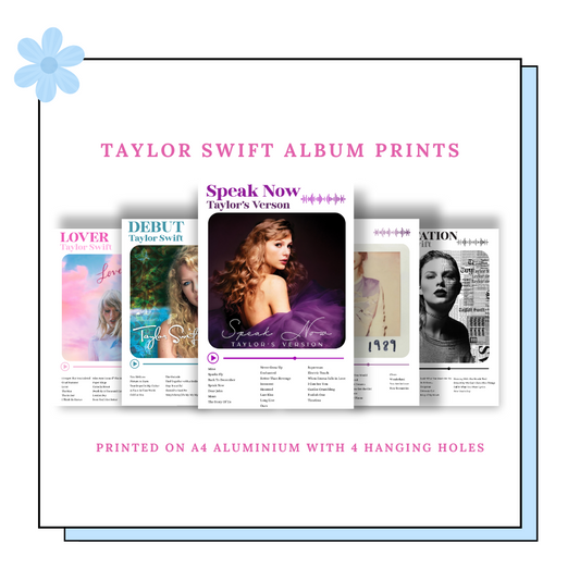 Taylor Swift Albums Metal Print – A4 Aluminium