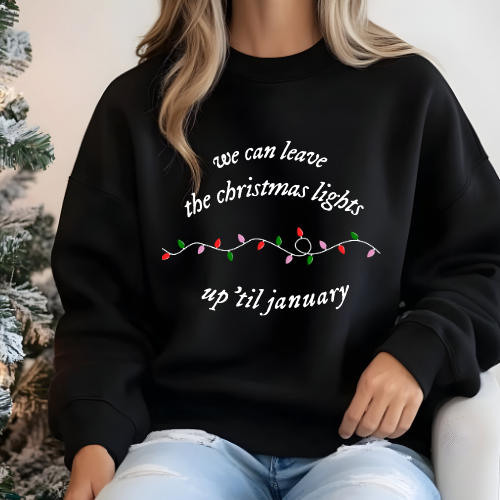 We can leave the Christmas lights jumper