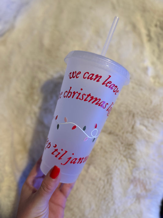 Christmas Lights cold cup