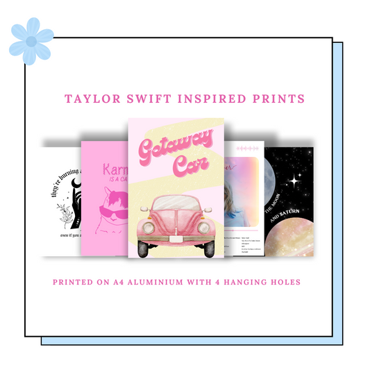 Taylor Swift-Inspired Metal Print – A4 Aluminium