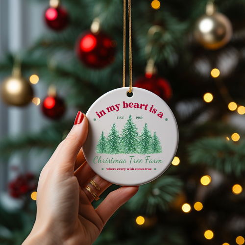 Christmas Tree Farm Ceramic Christmas Bauble