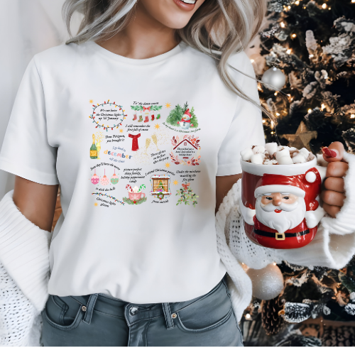 Christmas Lyrics Tee kids & adults